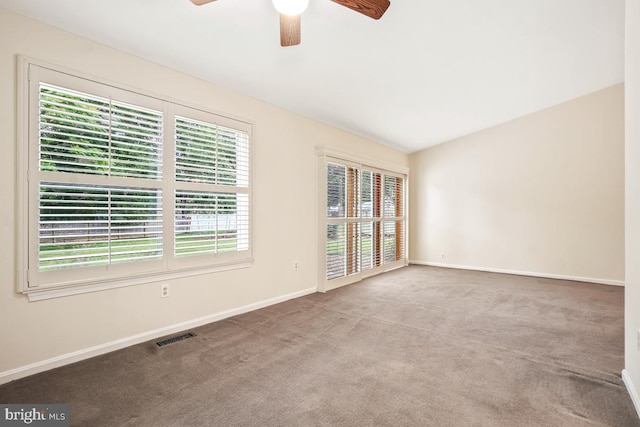 13 Gelding Ct, Olney, MD 20832 - carpeted empty room featuring ceiling fan and lofted ceiling