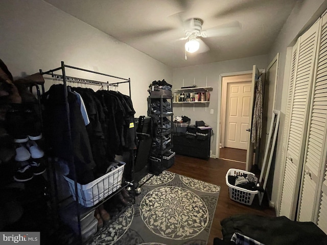 1105 Darlington Rd, Beaver Falls, PA 15010 - bedroom featuring wood finished floors and a ceiling fan