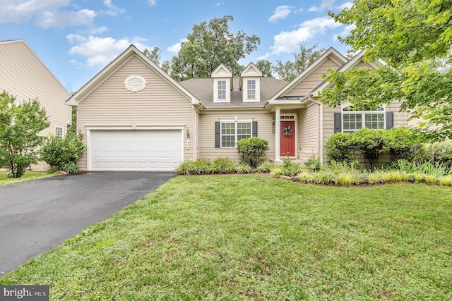 1404 Preserve Ln, Fredericksburg, VA 22401 - view of front of home with asphalt driveway, a garage, and a front lawn