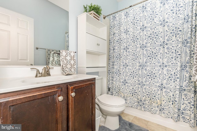 1404 Preserve Ln, Fredericksburg, VA 22401 - bathroom with vanity, tile patterned flooring, and shower / bath combination with curtain