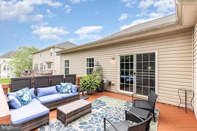 1404 Preserve Ln, Fredericksburg, VA 22401 - wooden terrace featuring outdoor lounge area