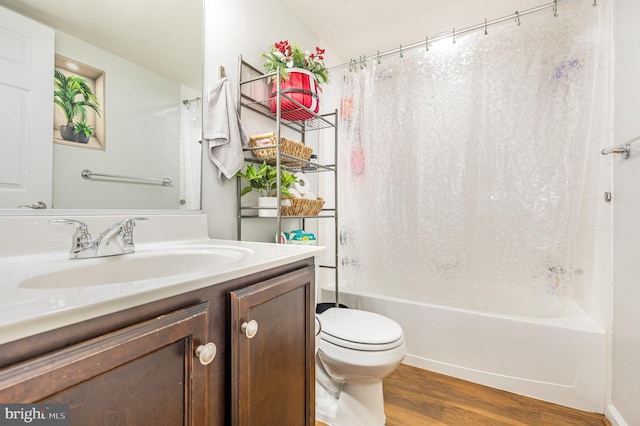 1404 Preserve Ln, Fredericksburg, VA 22401 - full bath featuring wood finished floors, vanity, and shower / bath combination with curtain