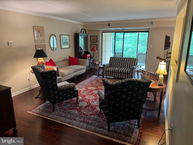 306A Summit Dr, Bryn Mawr, PA 19010 - living area featuring wood finished floors and ornamental molding