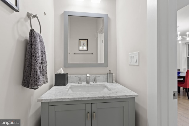 2819 Bellevue Ter NW, Washington, DC 20007 - bathroom featuring vanity and wood finished floors