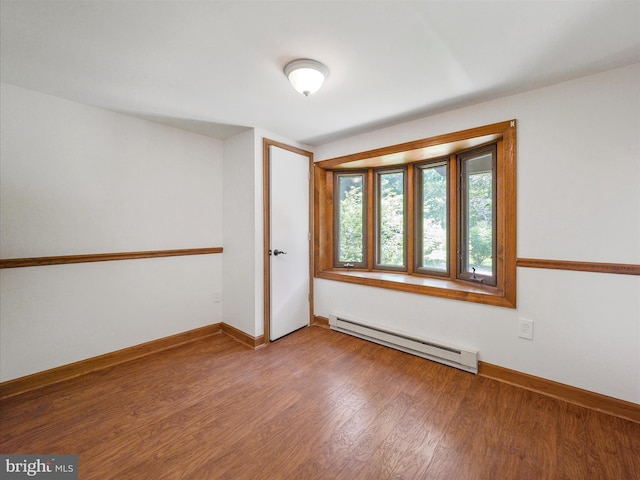 258 Merrimack, Falling Waters, WV 25419 - unfurnished room with a baseboard radiator and wood finished floors