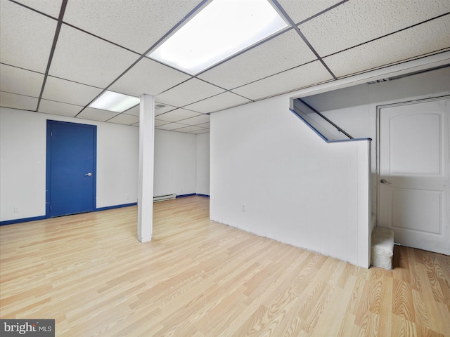 258 Merrimack, Falling Waters, WV 25419 - finished below grade area featuring a drop ceiling and wood finished floors