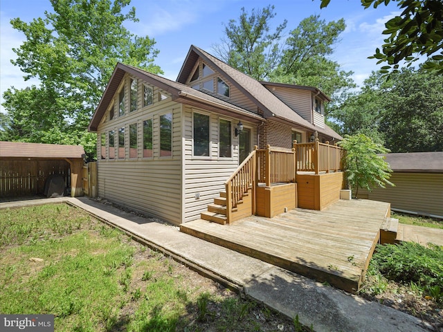 258 Merrimack, Falling Waters, WV 25419 - view of front of home with a deck