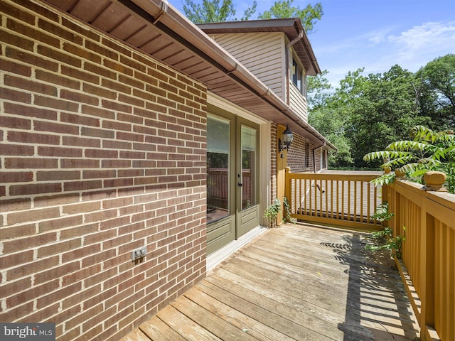 258 Merrimack, Falling Waters, WV 25419 - wooden terrace with french doors