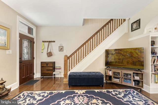 33 Waverly Rd, Wyncote, PA 19095 - entryway with stairs and wood finished floors