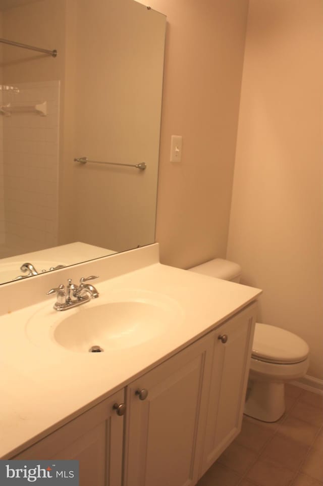7018 Oak Grove Way Unit 88, Elkridge, MD 21075 - bathroom featuring vanity, tile patterned flooring, and a shower