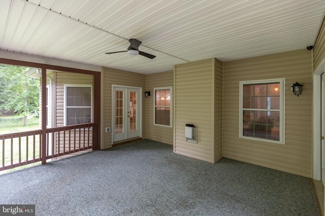 4049 Chatham Dr, King George, VA 22485 - unfurnished sunroom with a ceiling fan