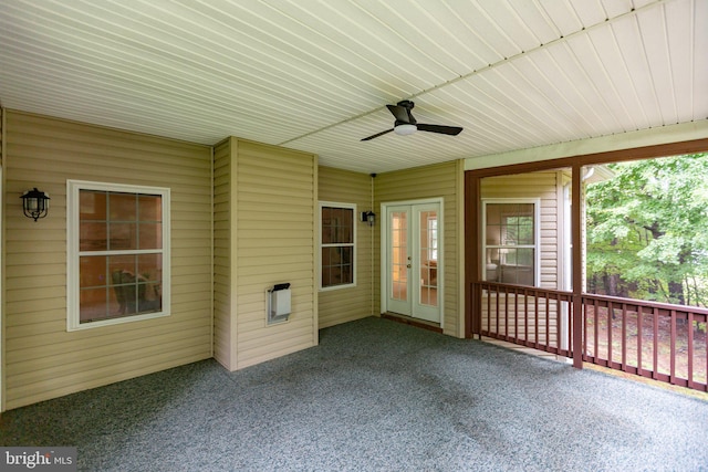 4049 Chatham Dr, King George, VA 22485 - unfurnished sunroom with a ceiling fan