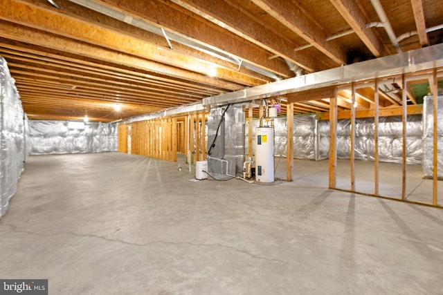 4049 Chatham Dr, King George, VA 22485 - unfinished below grade area featuring electric water heater and heating unit