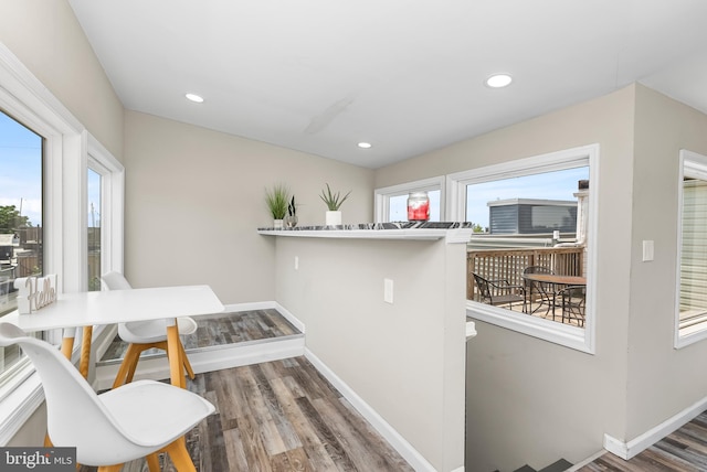 1001 S Carey St, Baltimore, MD 21223 - dining room featuring wood finished floors and recessed lighting