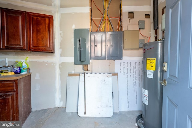 1001 S Carey St, Baltimore, MD 21223 - utility room with electric panel and water heater