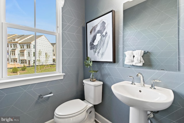 6049 Beake St, Hyattsville, MD 20782 - half bath with tile walls and backsplash