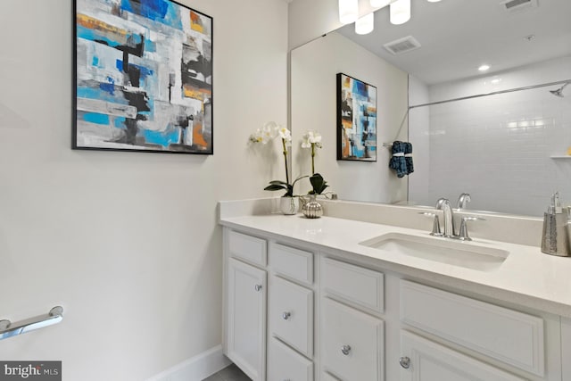 6049 Beake St, Hyattsville, MD 20782 - full bathroom with vanity and tiled shower