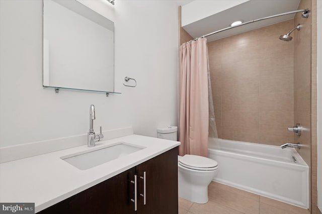 914 N Front St, Philadelphia, PA 19123 - full bathroom featuring shower / tub combo, vanity, and tile patterned flooring
