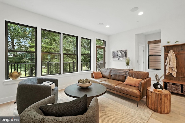3536 Sutton Heights Cir, Fairfax, VA 22031 - living area featuring light wood finished floors and recessed lighting