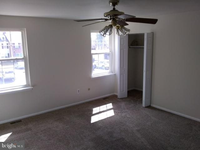 117 Clemens Ct, Lansdale, PA 19446 - unfurnished bedroom with carpet flooring, ceiling fan, and a closet