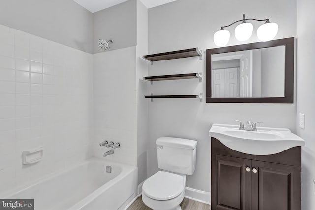 18721 Paprika Ct, Germantown, MD 20874 - full bathroom with shower / washtub combination, vanity, and wood finished floors