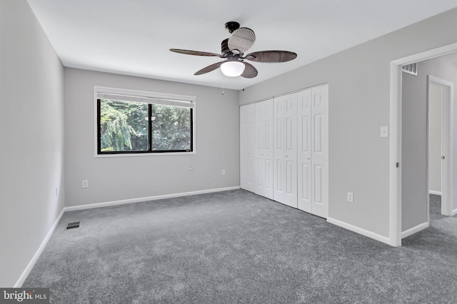 18721 Paprika Ct, Germantown, MD 20874 - unfurnished bedroom with carpet flooring, a closet, and ceiling fan