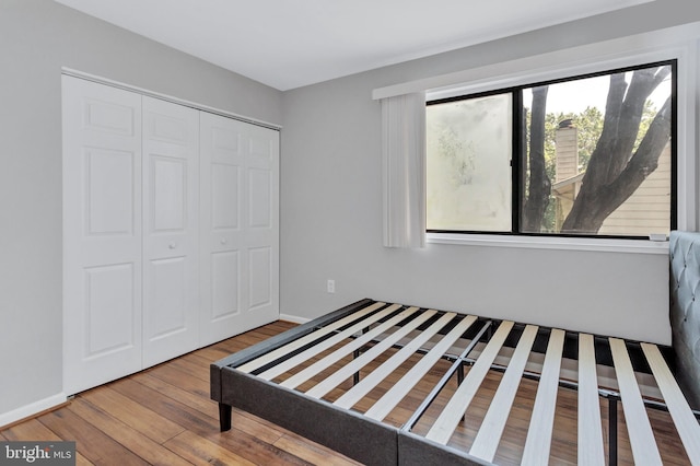 18721 Paprika Ct, Germantown, MD 20874 - unfurnished bedroom with wood finished floors and a closet