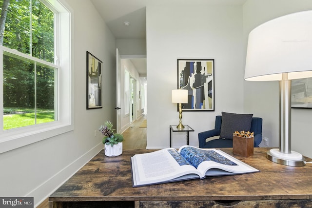 8202 Mockingbird Dr, Annandale, VA 22003 - sitting room featuring wood finished floors and baseboards