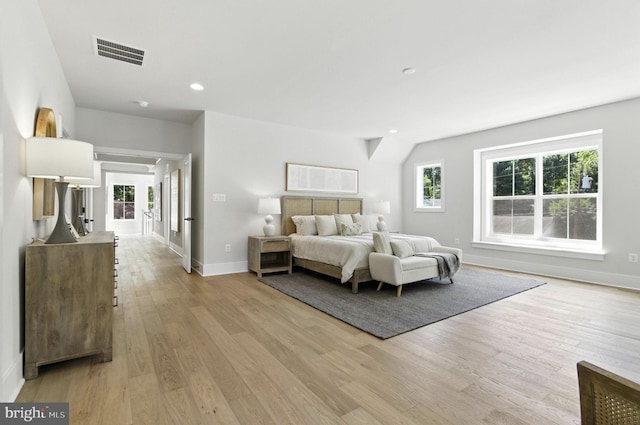8202 Mockingbird Dr, Annandale, VA 22003 - bedroom with multiple windows, light wood-style flooring, and recessed lighting