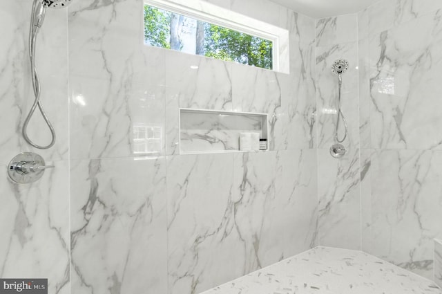 8202 Mockingbird Dr, Annandale, VA 22003 - bathroom with a marble finish shower