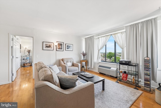 2001 Hamilton St Unit 1205, Philadelphia, PA 19130 - living area featuring light wood-style floors and baseboards
