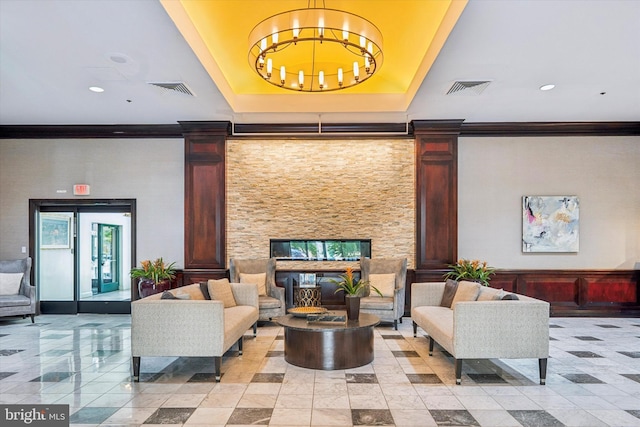 2001 Hamilton St Unit 1205, Philadelphia, PA 19130 - common area featuring ornamental molding and recessed lighting