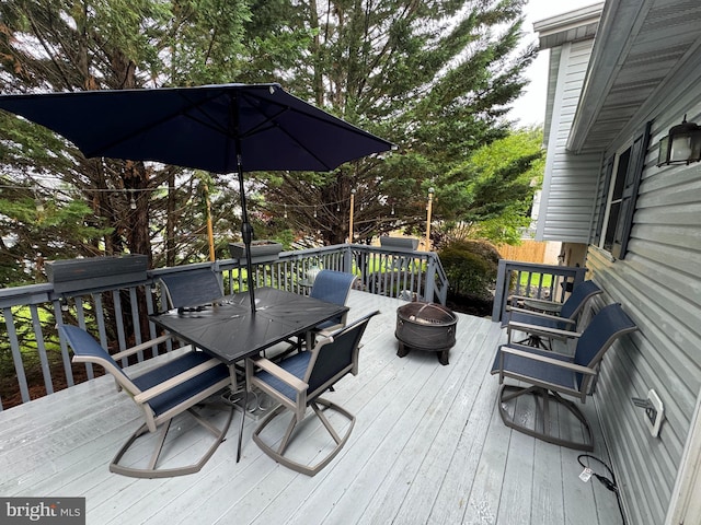 408 Lexington Way, Littlestown, PA 17340 - deck featuring an outdoor fire pit and outdoor dining area