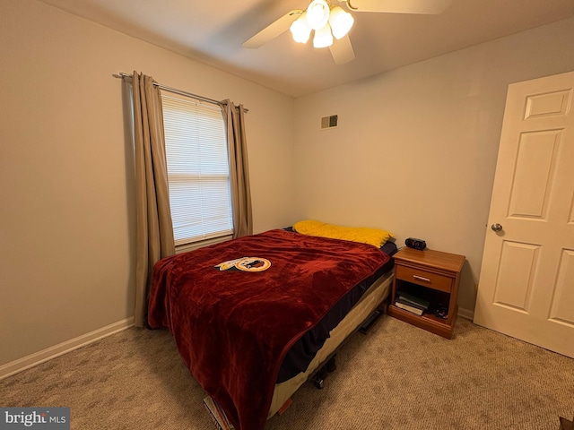 4105 Sunburst Ct, Alexandria, VA 22303 - bedroom with light colored carpet and a ceiling fan