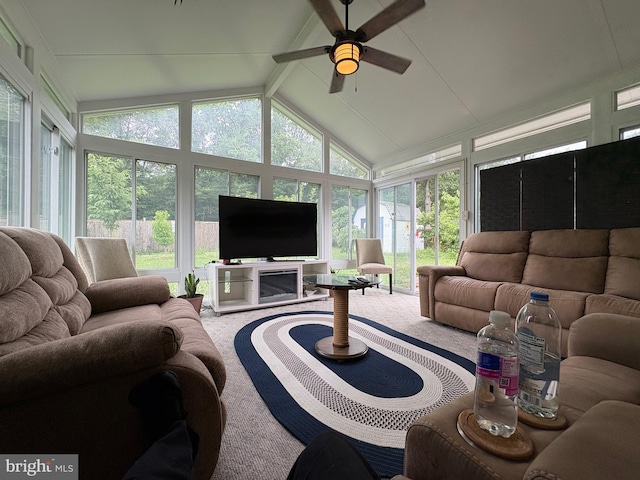4105 Sunburst Ct, Alexandria, VA 22303 - carpeted living room with ceiling fan