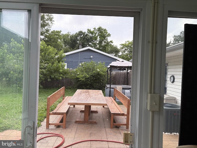 4105 Sunburst Ct, Alexandria, VA 22303 - view of patio featuring a gazebo and outdoor dining space