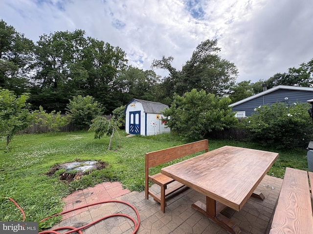 4105 Sunburst Ct, Alexandria, VA 22303 - view of patio / terrace featuring a storage unit