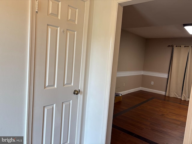 4105 Sunburst Ct, Alexandria, VA 22303 - hallway with dark wood-style flooring
