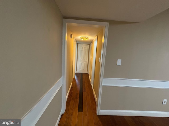 4105 Sunburst Ct, Alexandria, VA 22303 - hallway with dark wood finished floors and baseboards