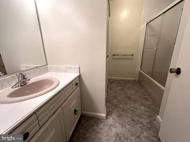 3445 S Leisure World Blvd Unit 87-2C, Silver Spring, MD 20906 - bathroom with vanity and shower / bath combination with glass door