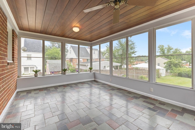 12703 Bluhill Rd, Silver Spring, MD 20906 - unfurnished sunroom with a ceiling fan