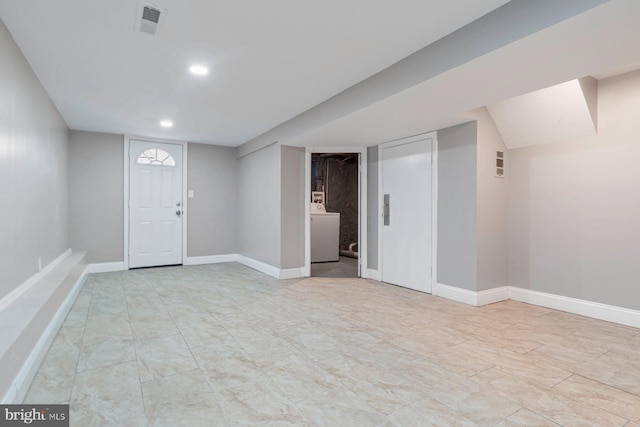 1539 N Payson St, Baltimore, MD 21217 - finished below grade area with washer / dryer and recessed lighting