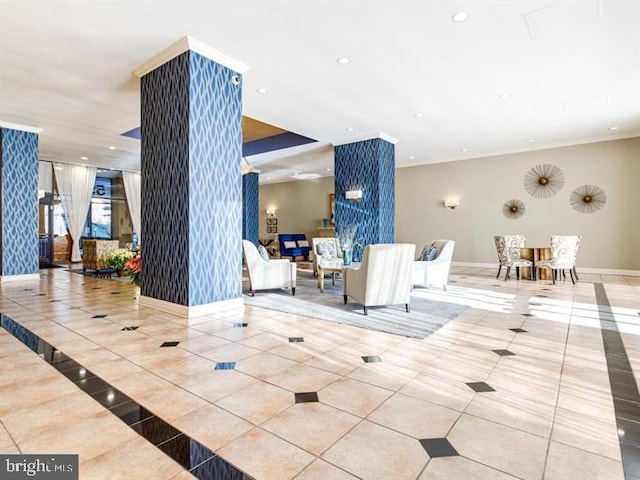 5500 Holmes Run Pkwy Unit 1119, Alexandria, VA 22304 - common area featuring recessed lighting and ornamental molding