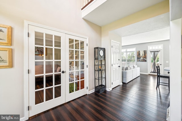 1012 Woodridge Rd, Red Lion, PA 17356 - doorway with french doors and wood finished floors