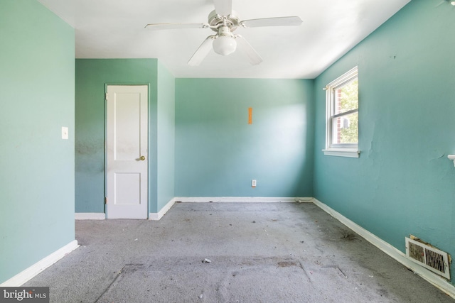 627 Forrester St SE, Washington, DC 20032 - spare room featuring baseboards and a ceiling fan