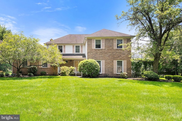 28 Amherst Way, West Windsor, NJ 08550 - view of front facade featuring a front lawn and brick siding