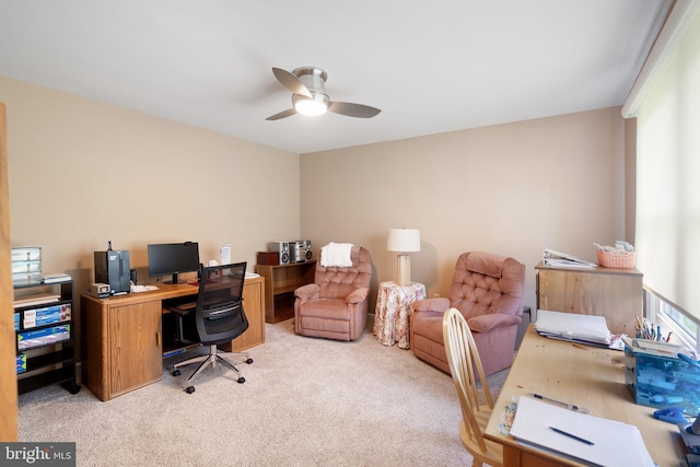 28 Amherst Way, West Windsor, NJ 08550 - carpeted office space featuring a ceiling fan
