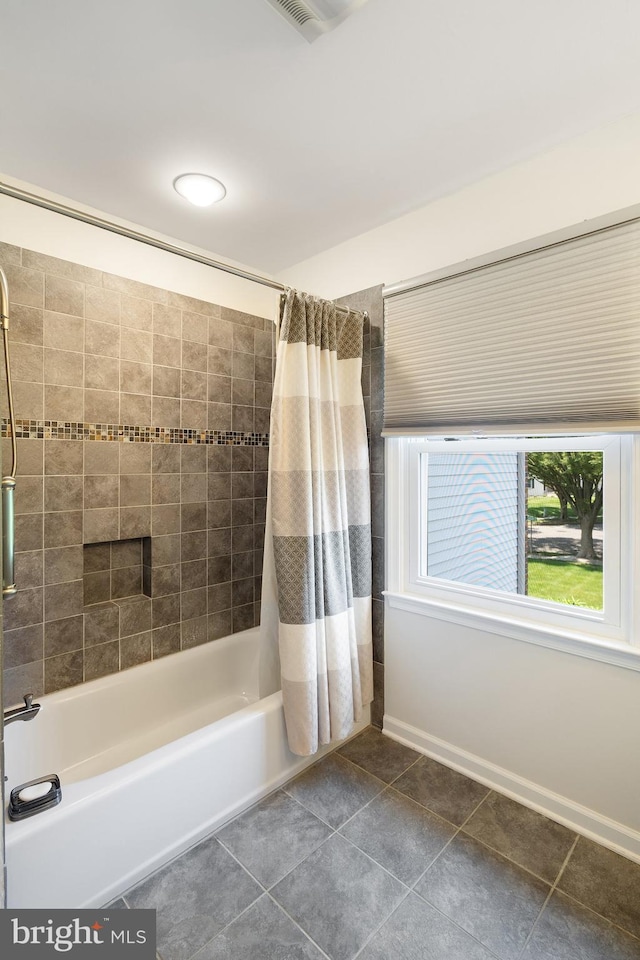 28 Amherst Way, West Windsor, NJ 08550 - full bath with shower / bathtub combination with curtain and tile patterned floors