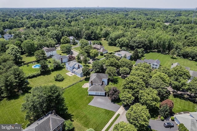 28 Amherst Way, West Windsor, NJ 08550 - aerial perspective of suburban area featuring a forest