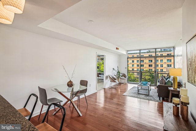 475 K St NW Unit 630, Washington, DC 20001 - dining space featuring wood finished floors and floor to ceiling windows